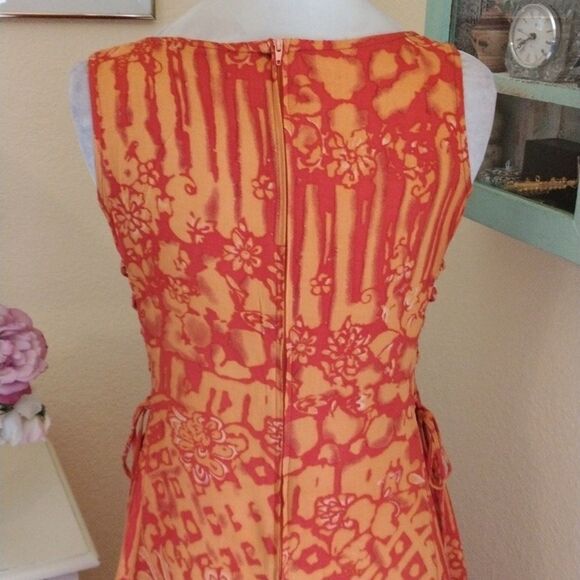 Tropical Inspired Orange Midi/Maxi Dress - Picture 6 of 11